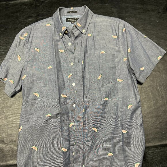 Banana Republic Other - Banana Republic Slim Fit Collard Shirt - Watermelon Design